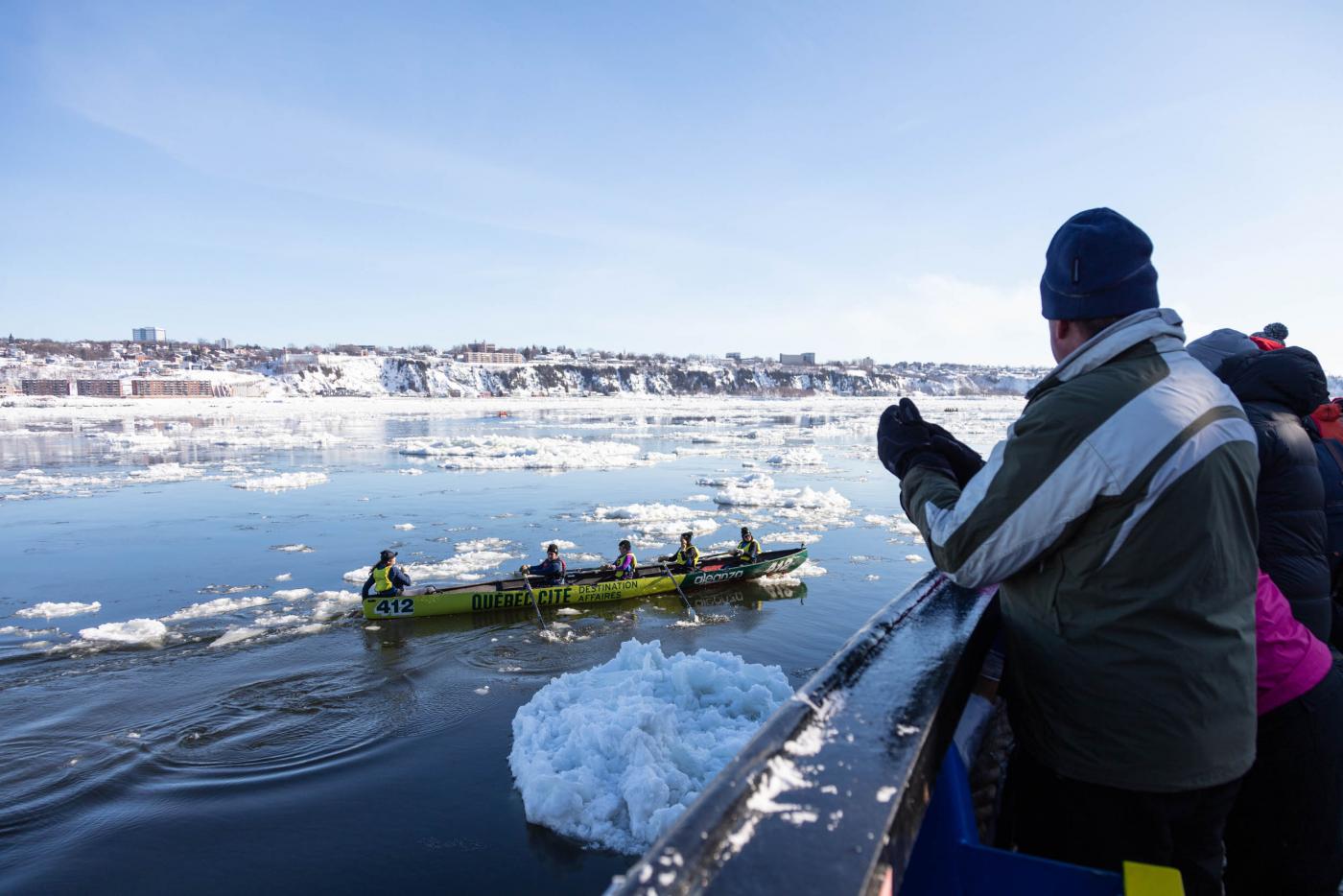 course-canot glace-ice-canoe