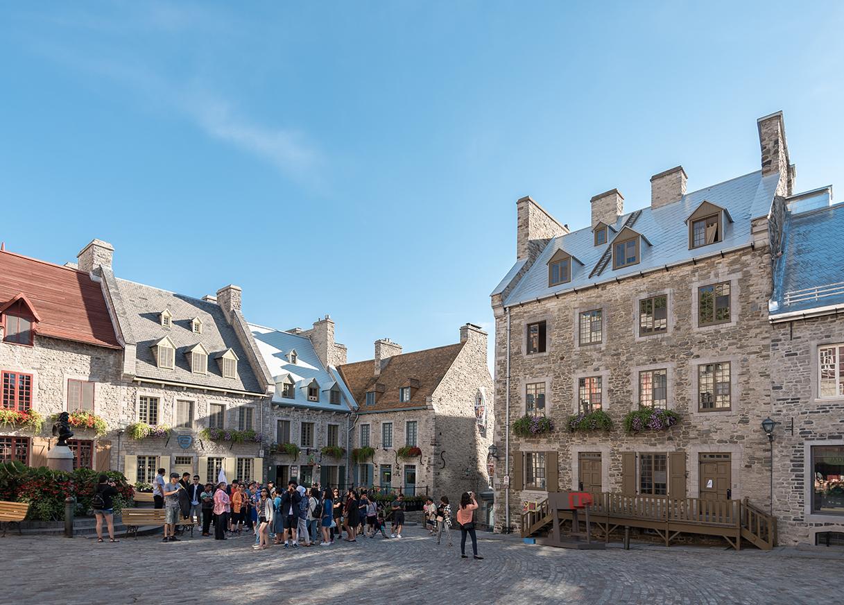 Place Royale in the Petit Champlain during the day