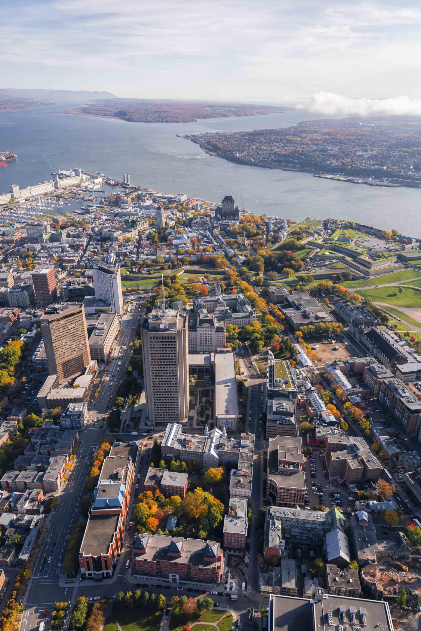 Québec City, from the air