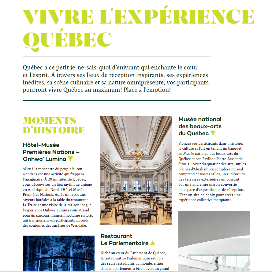 Aperçu d'une page du magazine Québec Destination affaires