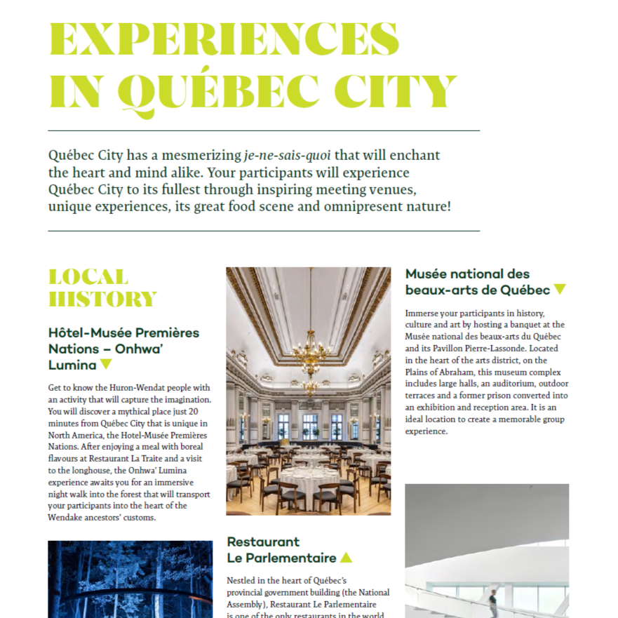 Preview of a page from Québec City Business Destination magazine