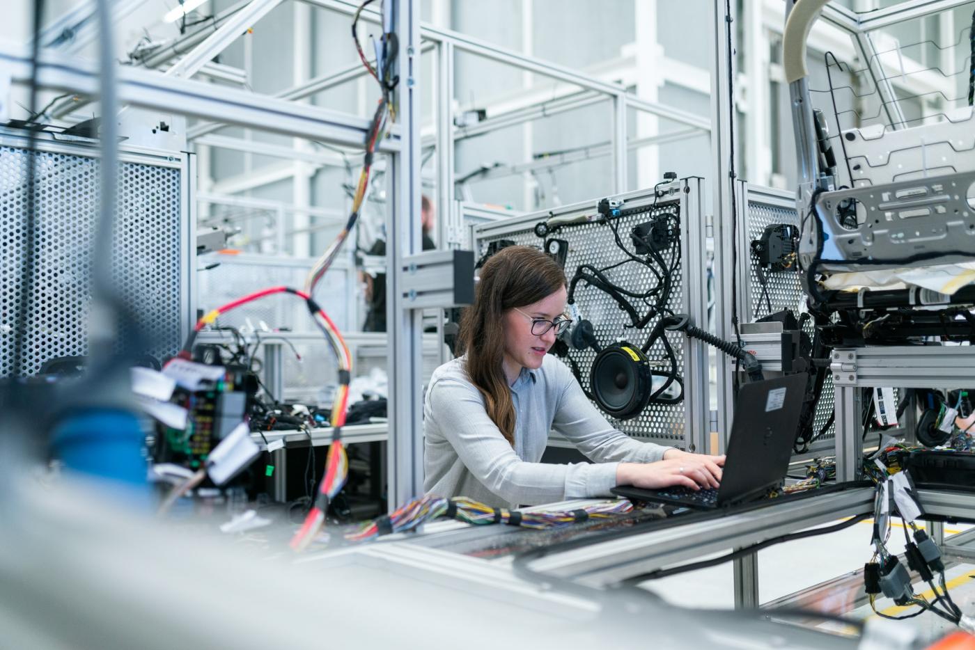 engineer working on a computer
