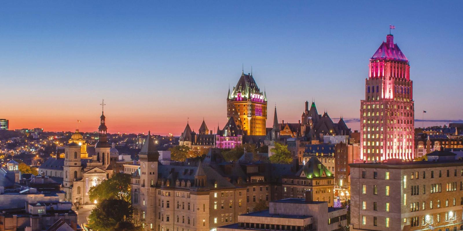 Québec au couché de soleil