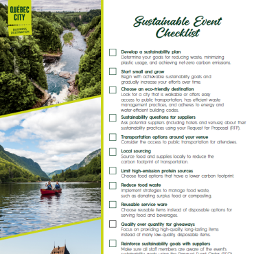 Sustainability Event Checklist